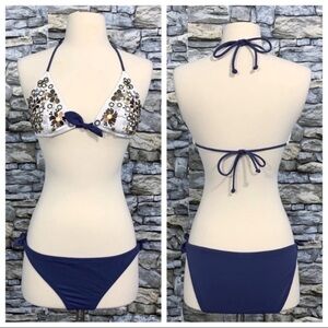 #49 Y2K Victorias Secret Bead String Bikini Set Swimsuit Top Bottom 2009 Vintage